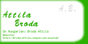 attila broda business card